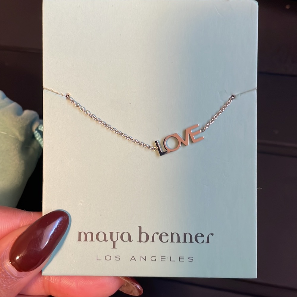 Brand new LOVE necklace Maya Brenner LOS ANGELES